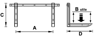 Wall brackets with crossbar image 2